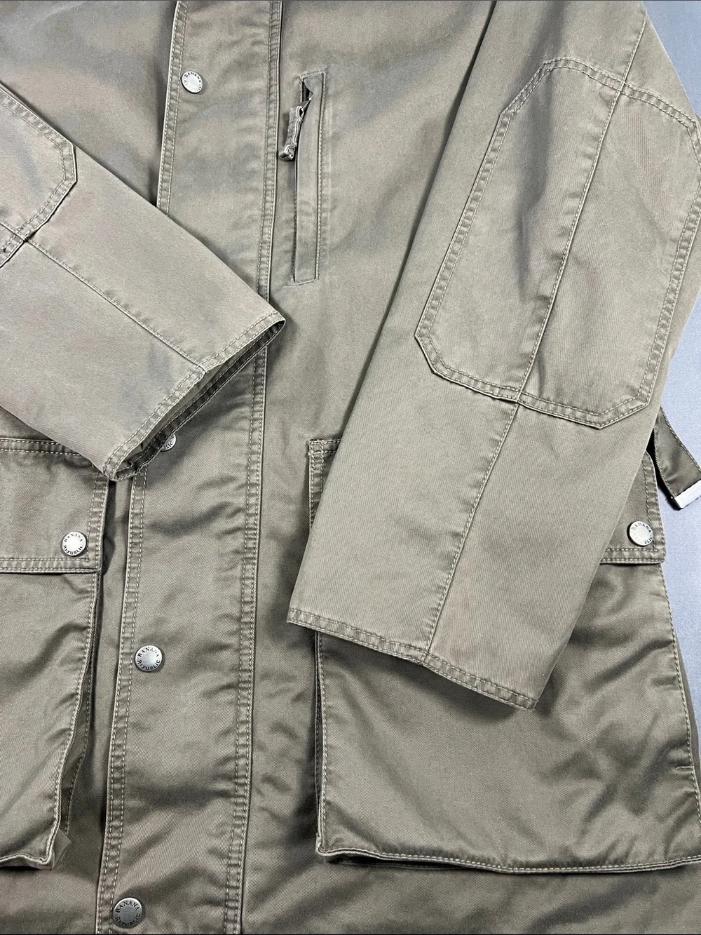 Banana Republic Olive Field Jacket with Dark Contrast Collar
